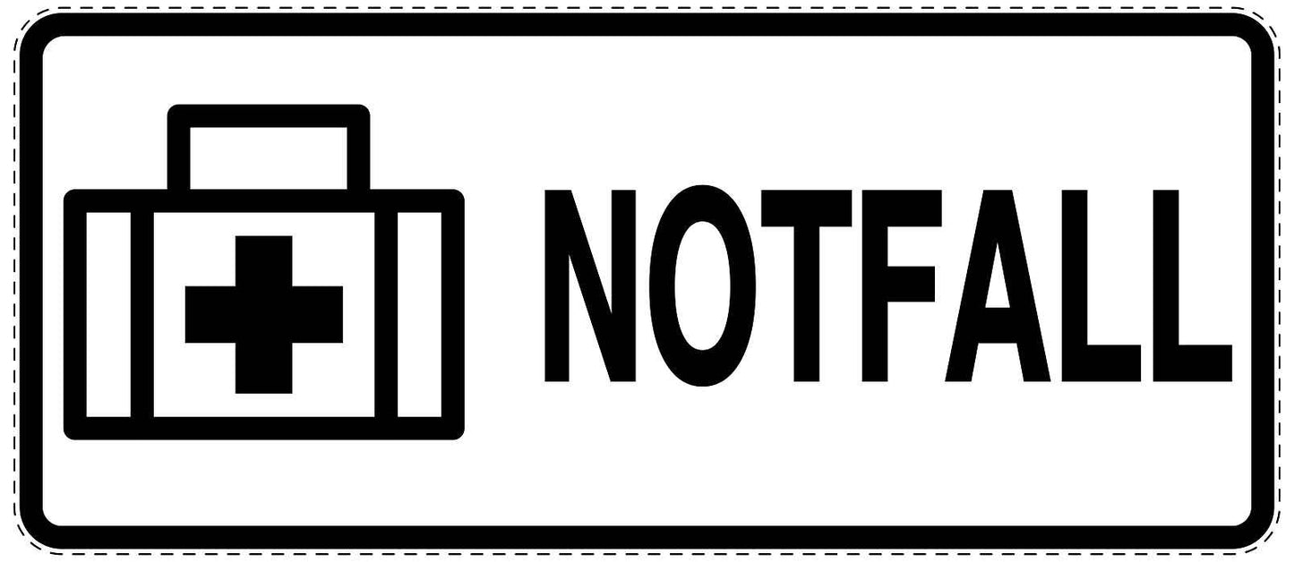 Notfall Aufkleber "Notfall" 10-60 cm LO-SIE-3060-0