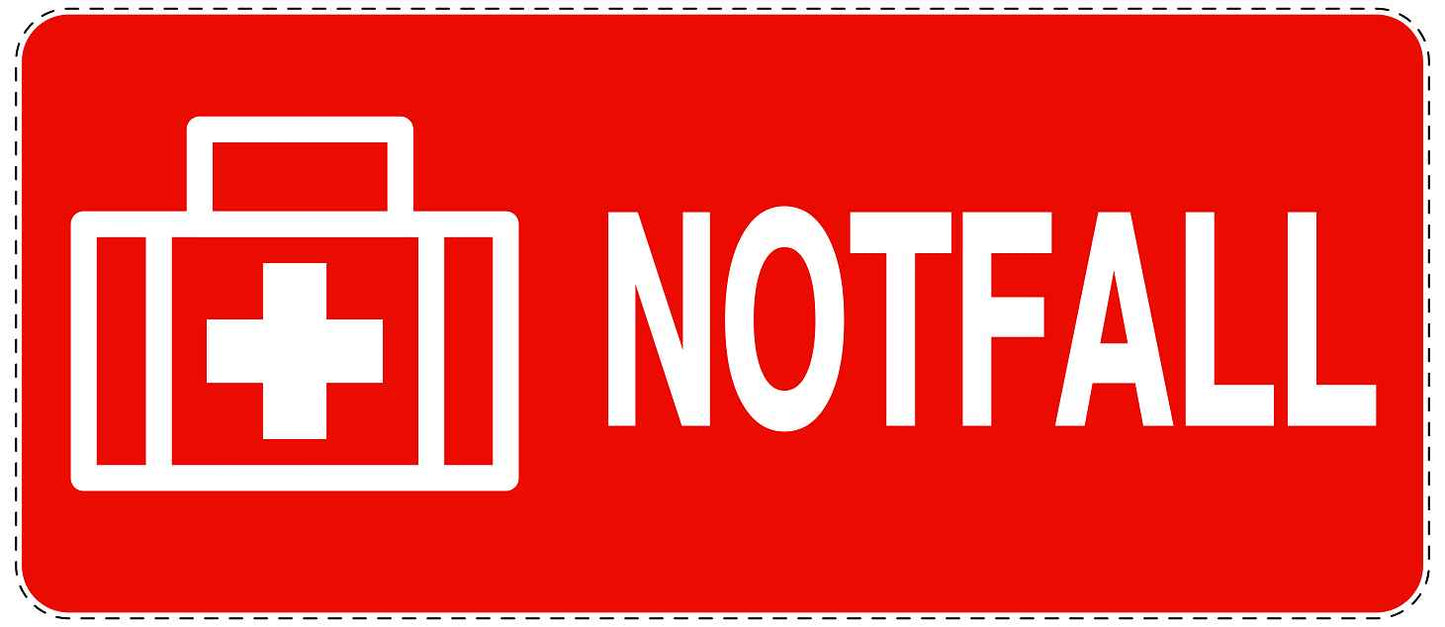 Notfall Aufkleber "Notfall" 10-60 cm LO-SIE-3060-14