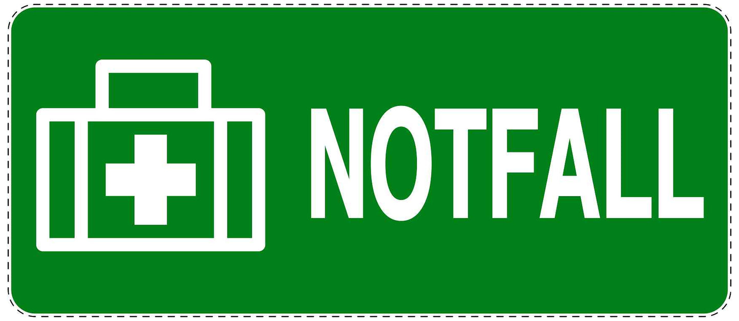 Notfall Aufkleber "Notfall" 10-60 cm LO-SIE-3060-54