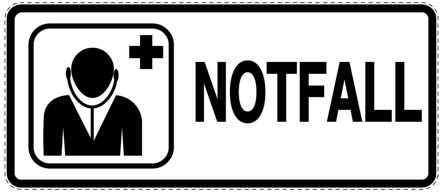 Notfall Aufkleber "Notfall" 10-60 cm LO-SIE-3080-0
