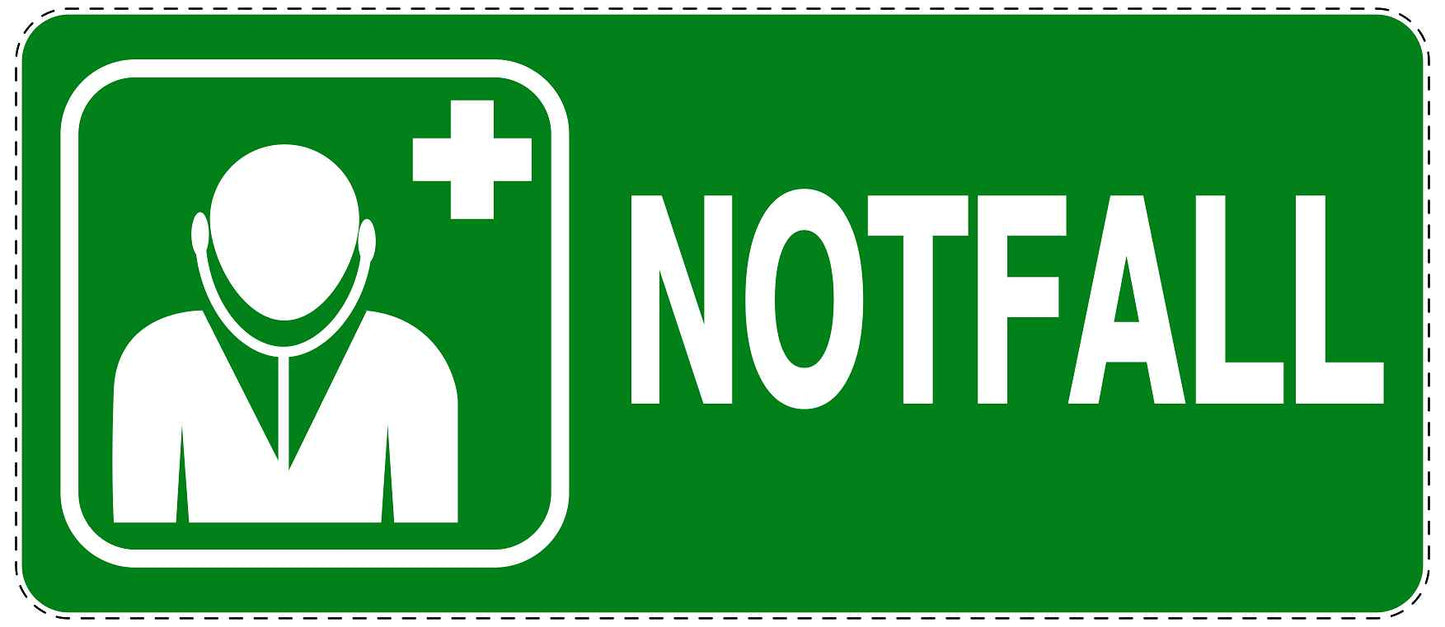 Notfall Aufkleber "Notfall" 10-60 cm LO-SIE-3080-54