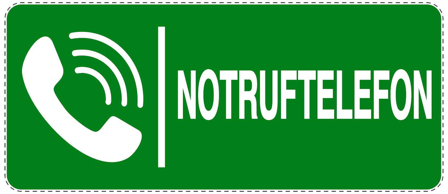 Notfall Aufkleber "Notfalltelefon" 10-60 cm LO-SIE-3090-54