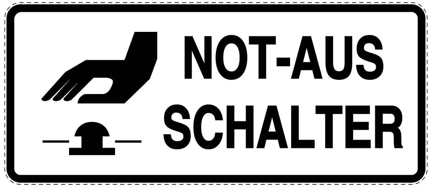 Notfall Aufkleber "Not- Ausschalter" 10-60 cm LO-SIE-3100-0