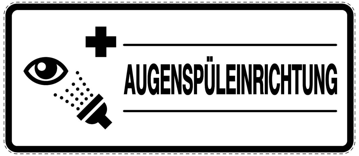 Notfall Aufkleber "Augenspühleinrichtung" 10-60 cm LO-SIE-3120-0