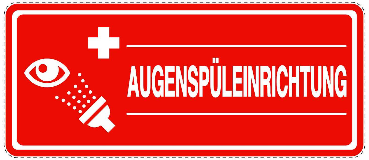 Notfall Aufkleber "Augenspühleinrichtung" 10-60 cm LO-SIE-3120-14