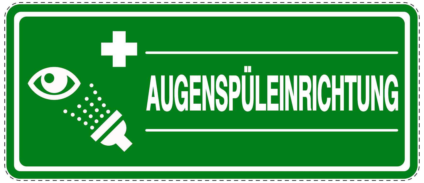 Notfall Aufkleber "Augenspühleinrichtung" 10-60 cm LO-SIE-3120-54