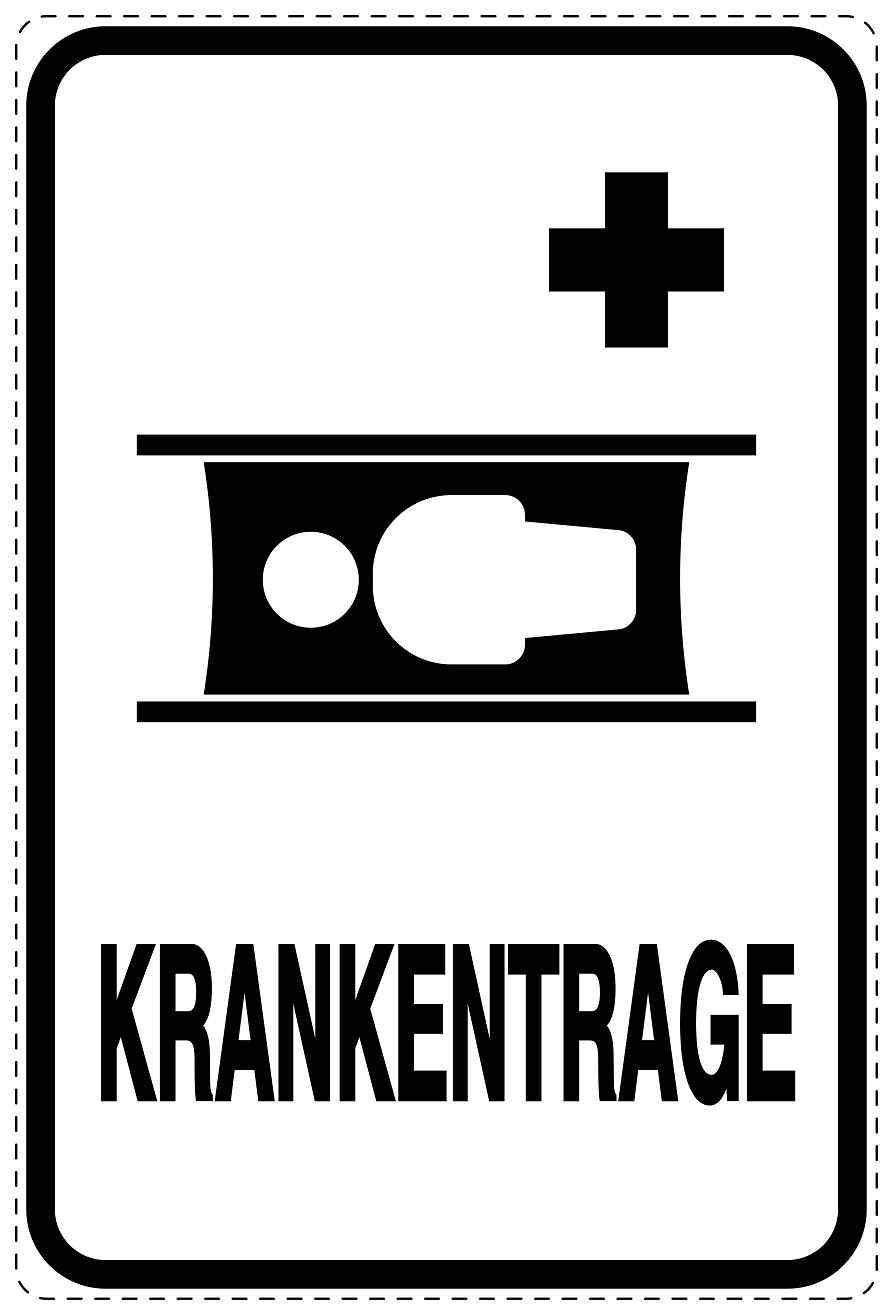 Notfall Aufkleber "Krankentrage" 10-40 cm LO-SIE-4000-0