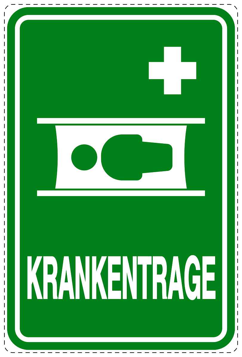 Notfall Aufkleber "Krankentrage" 10-40 cm LO-SIE-4000-54