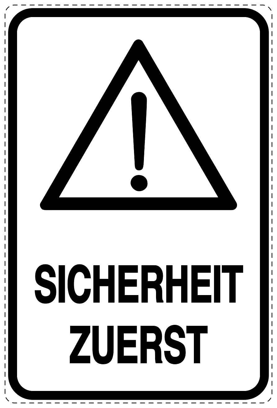 Notfall Aufkleber "Sicherheit zuerst" 10-40 cm LO-SIE-4010-0
