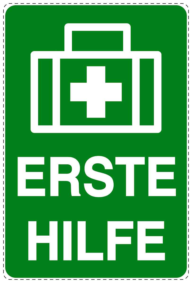 Notfall Aufkleber "Erste Hilfe" 10-40 cm LO-SIE-4050-54