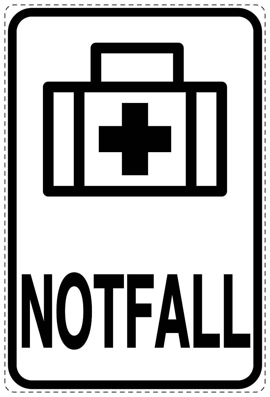 Notfall Aufkleber "Notfall" 10-40 cm LO-SIE-4060-0