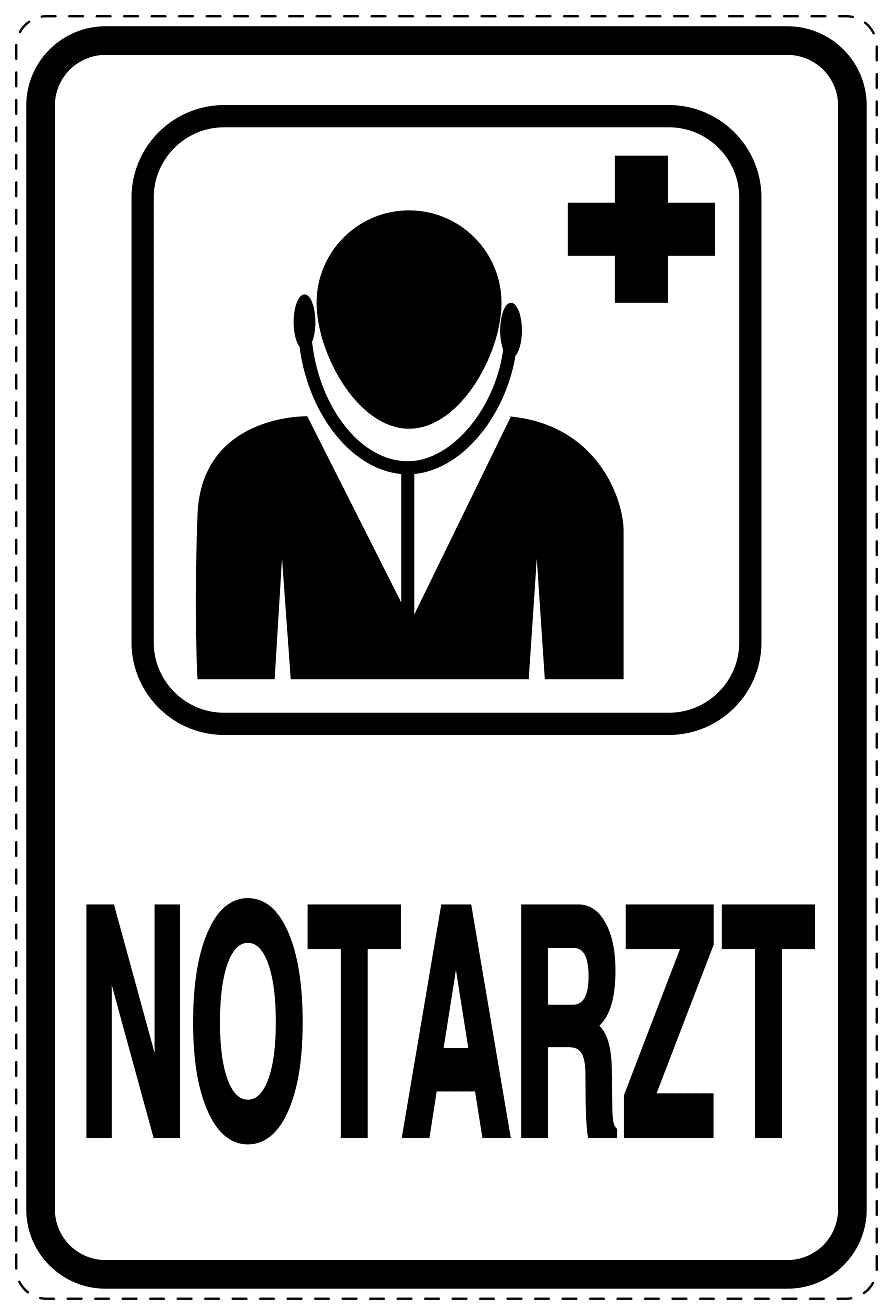 Notfall Aufkleber "Notarzt" 10-40 cm LO-SIE-4070-0