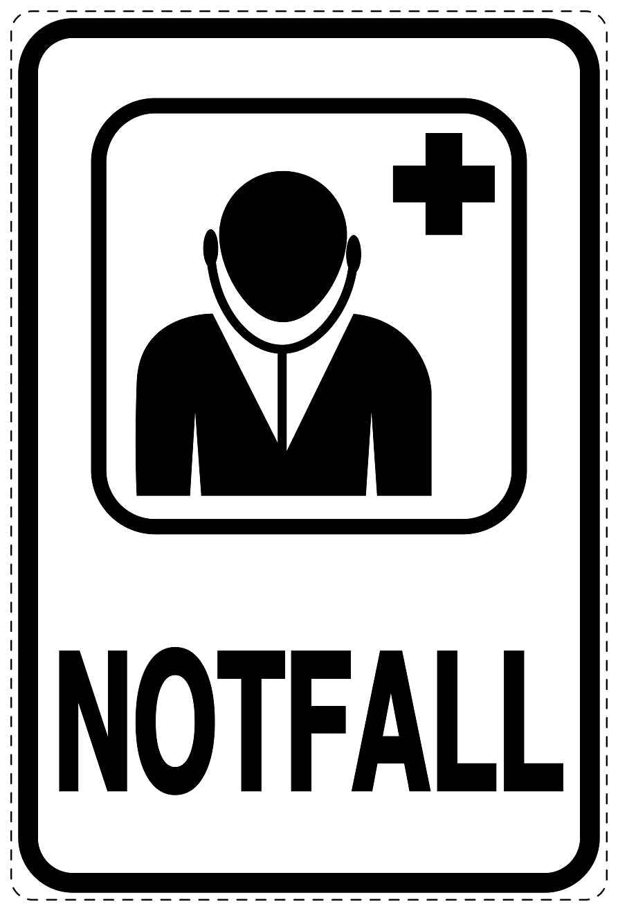 Notfall Aufkleber "Notfall" 10-40 cm LO-SIE-4080-0