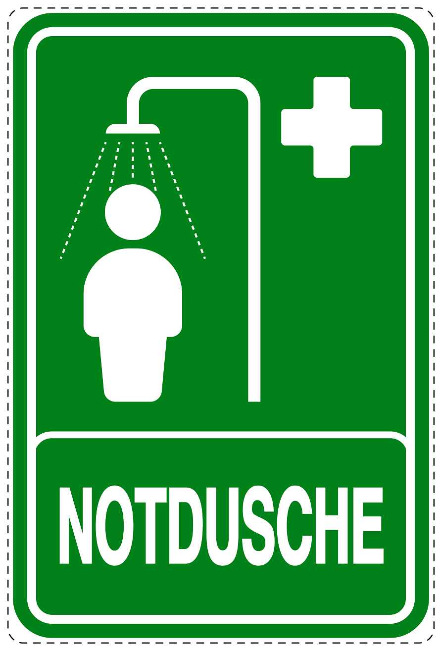 Notfall Aufkleber "Notdusche" 10-40 cm LO-SIE-4110-54