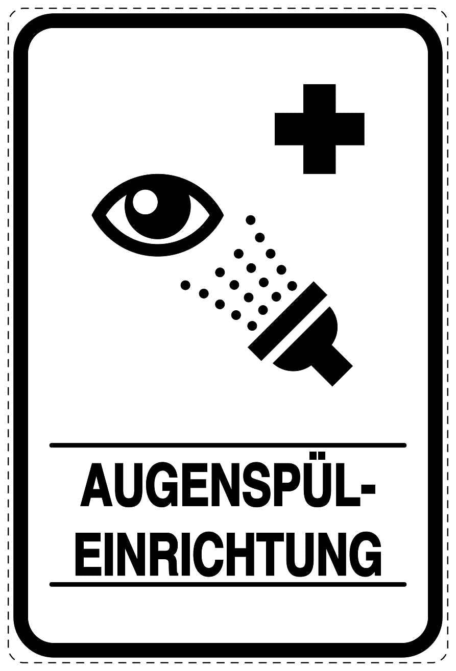 Notfall Aufkleber "Augenspühleinrichtung" 10-40 cm LO-SIE-4120-0