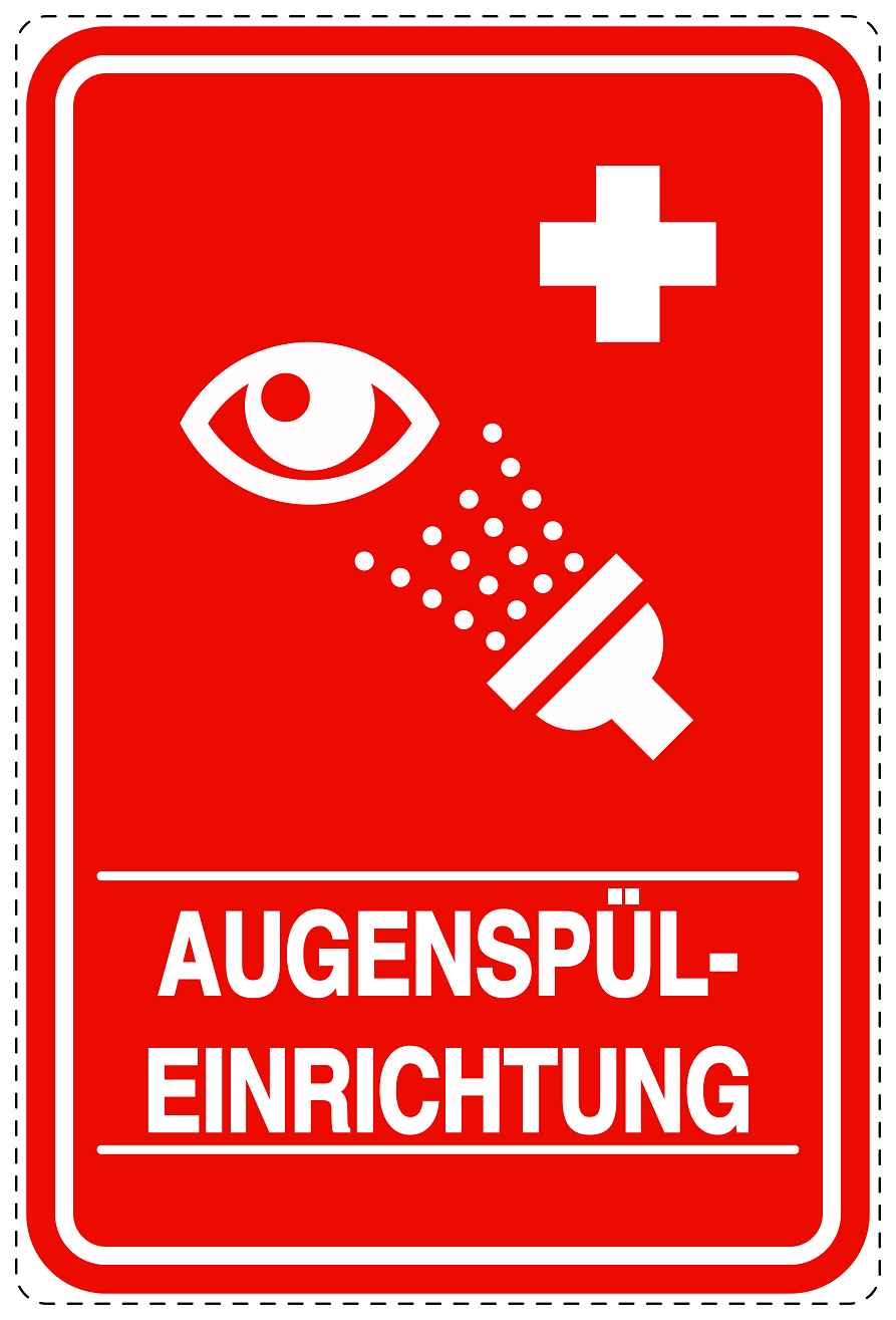Notfall Aufkleber "Augenspühleinrichtung" 10-40 cm LO-SIE-4120-14
