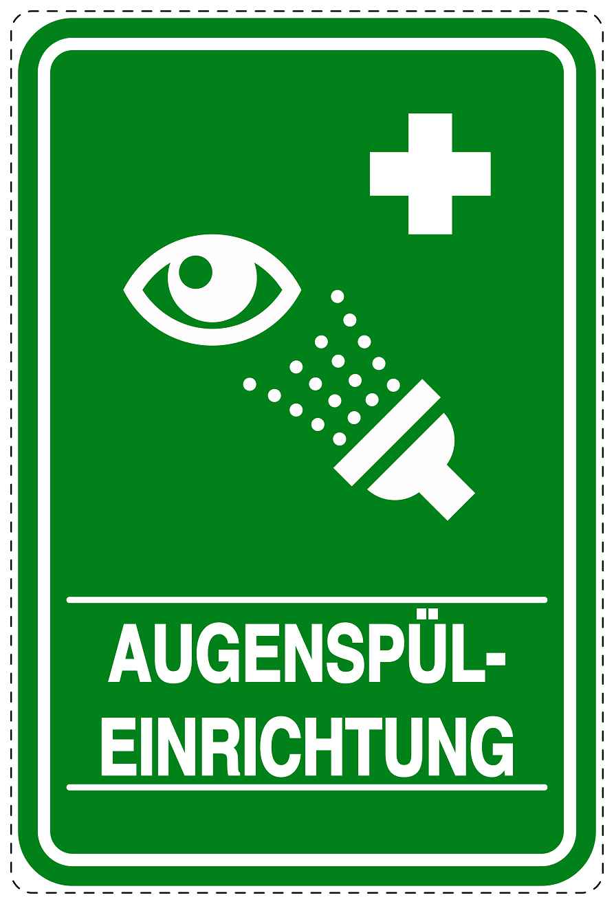 Notfall Aufkleber "Augenspühleinrichtung" 10-40 cm LO-SIE-4120-54