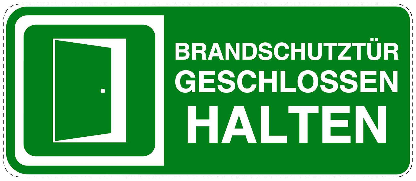 Feuer- Rettungsaufkleber "Brandschutztür geschlossen halten" 10-60 cm LO-SIF-1090-54