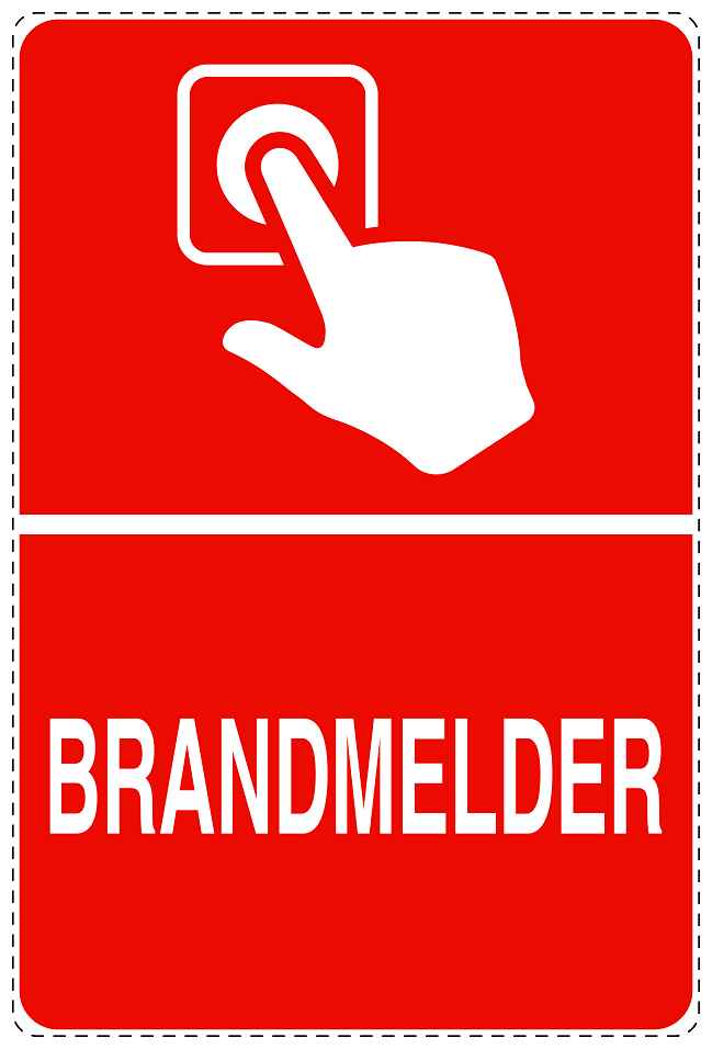 Feuerlöscher Aufkleber "Brandmelder" 10-40 cm LO-SIF-2010-14
