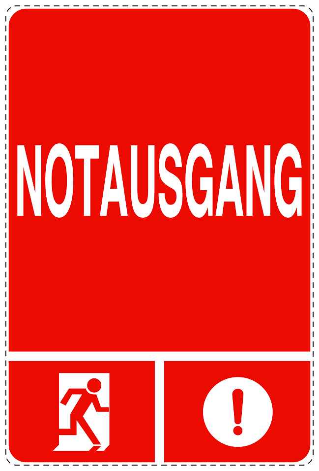 Feuerlöscher Aufkleber "Notausgang" 10-40 cm LO-SIF-2320-14