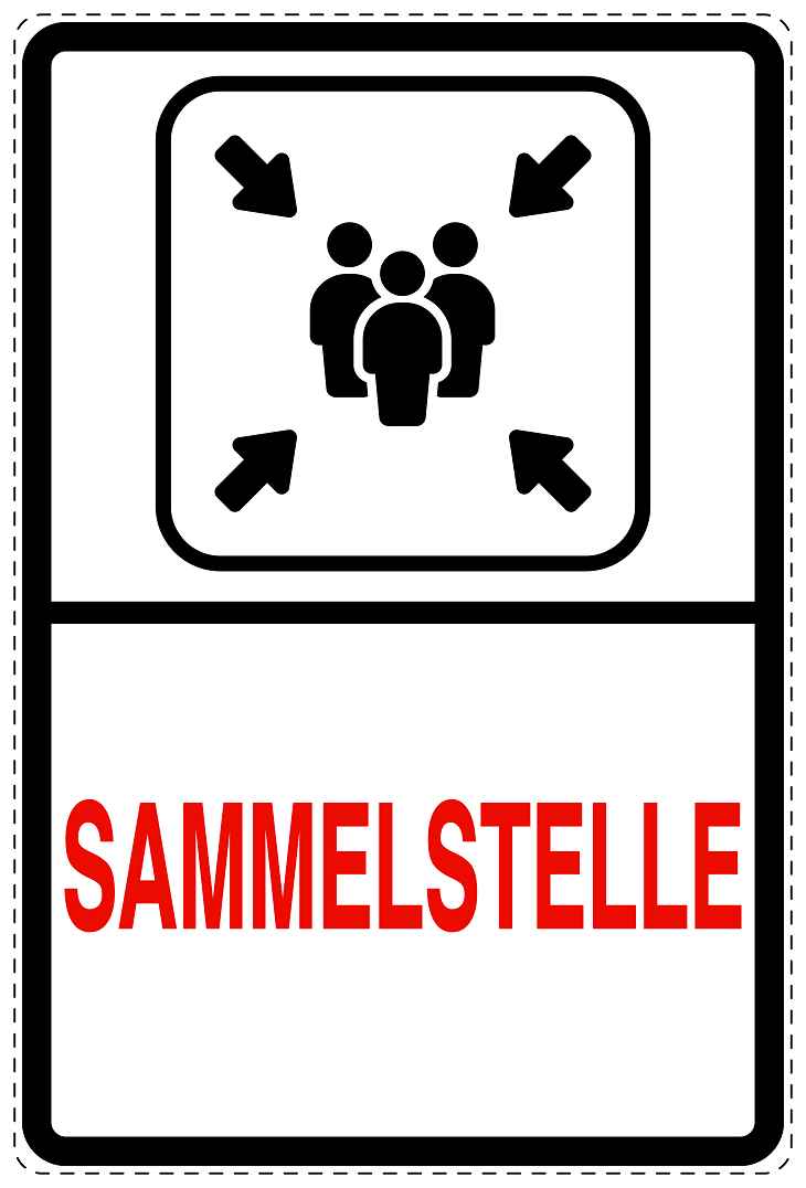 Feuer- Rettungsaufkleber "Sammelstelle" 10-40 cm LO-SIF-2470-0
