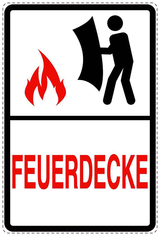 Feuer- Rettungsaufkleber "Feuerdecke" 10-40 cm LO-SIF-2550-0