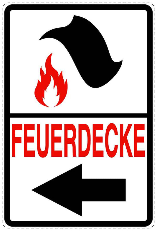 Feuer- Rettungsaufkleber "Feuerdecke rechts" 10-40 cm LO-SIF-2560-0