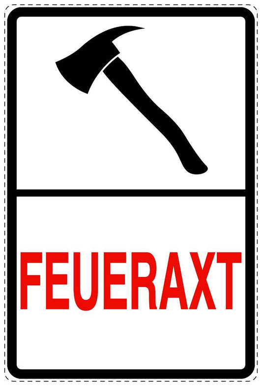 Feuer- Rettungsaufkleber "Feueraxt" 10-40 cm LO-SIF-2580-0
