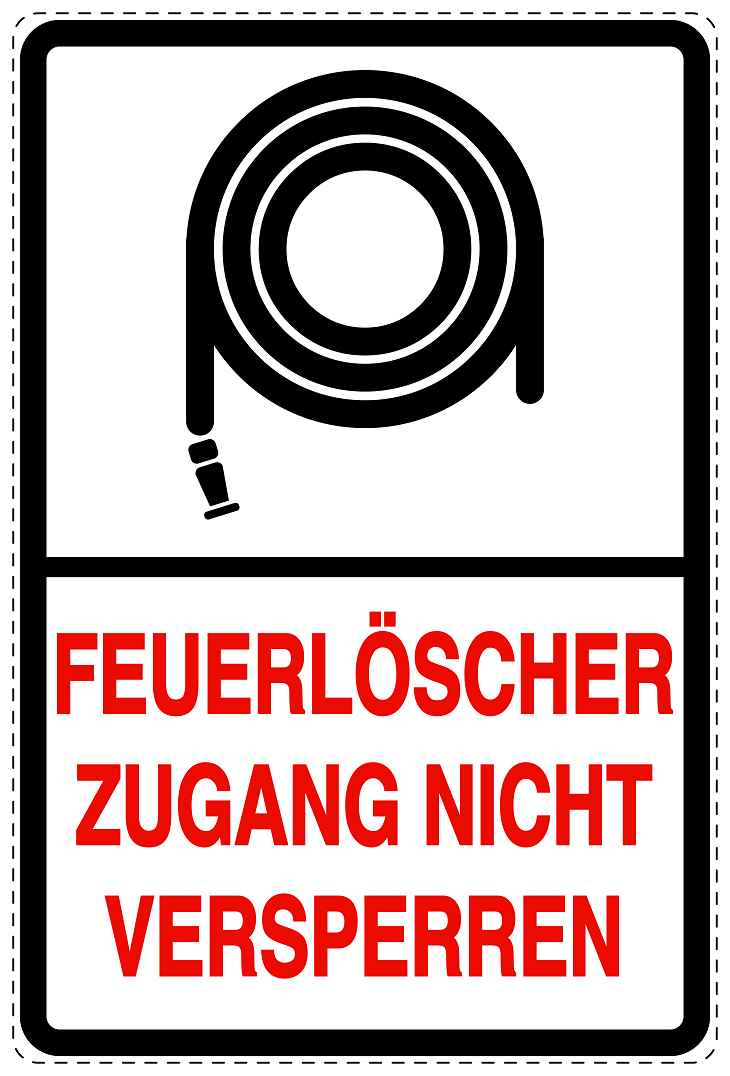 Feuer- Rettungsaufkleber "Feuerlöscher nicht versperren" 10-40 cm LO-SIF-2740-0