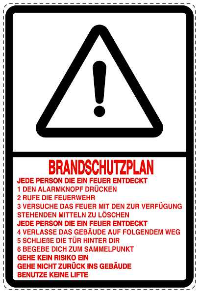 Feuer- Rettungsaufkleber "Brandschutzplan" 10-40 cm LO-SIF-2910-0