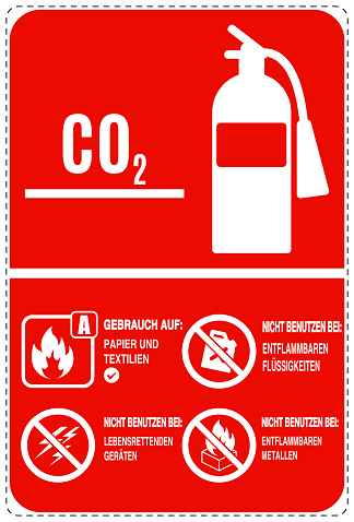 Feuerlöscher Aufkleber "CO² - Instruktionen" 10-40 cm LO-SIF-2970-14