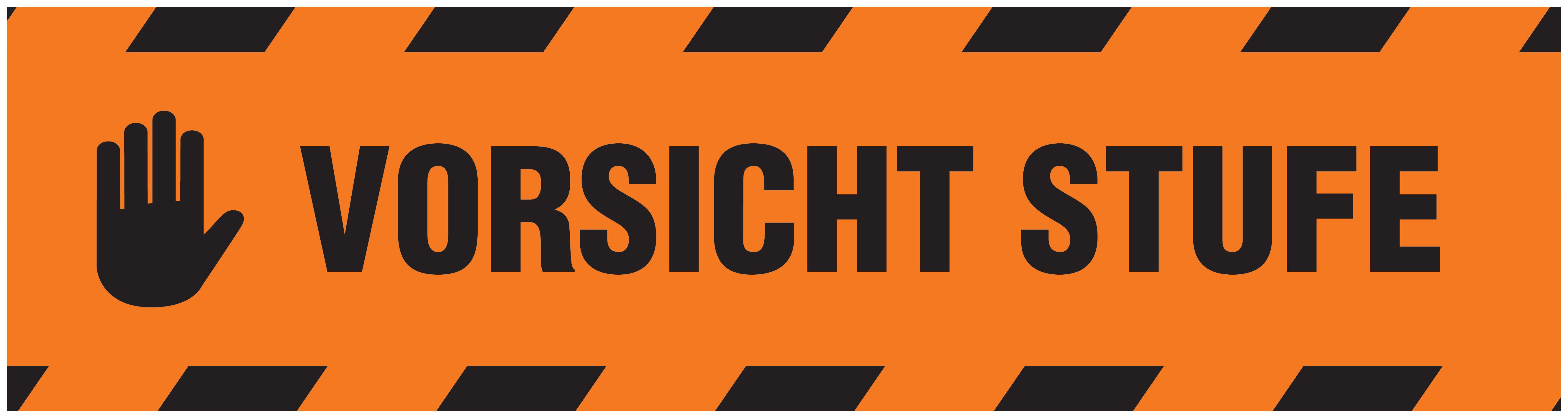 Warnzeichen - Vorsicht Treppe - Kunststoff - 10 X 10 Cm