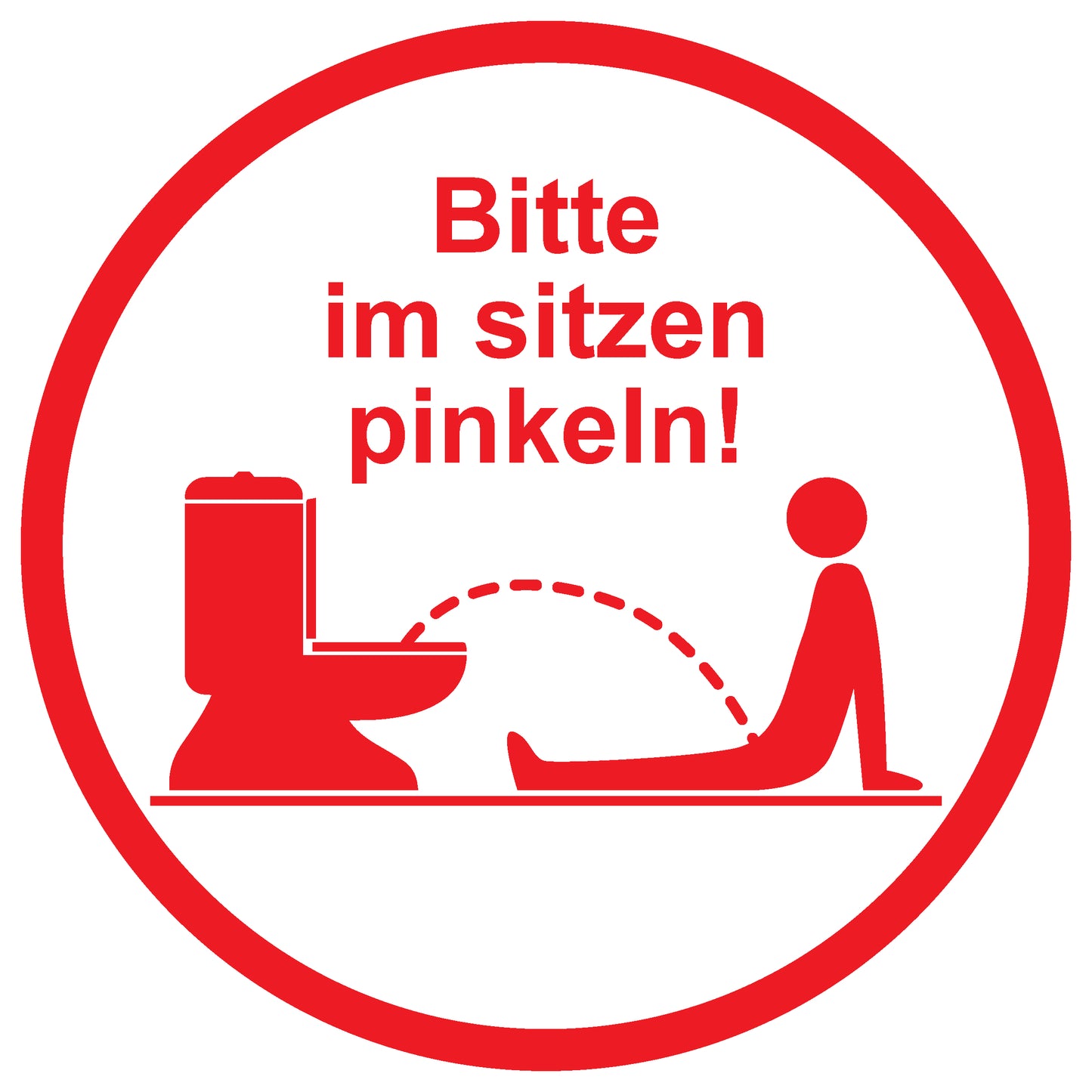 Toiletten Aufkleber "Bitte im Sitzen pinkeln!" LO-TOILET-10000-10-14