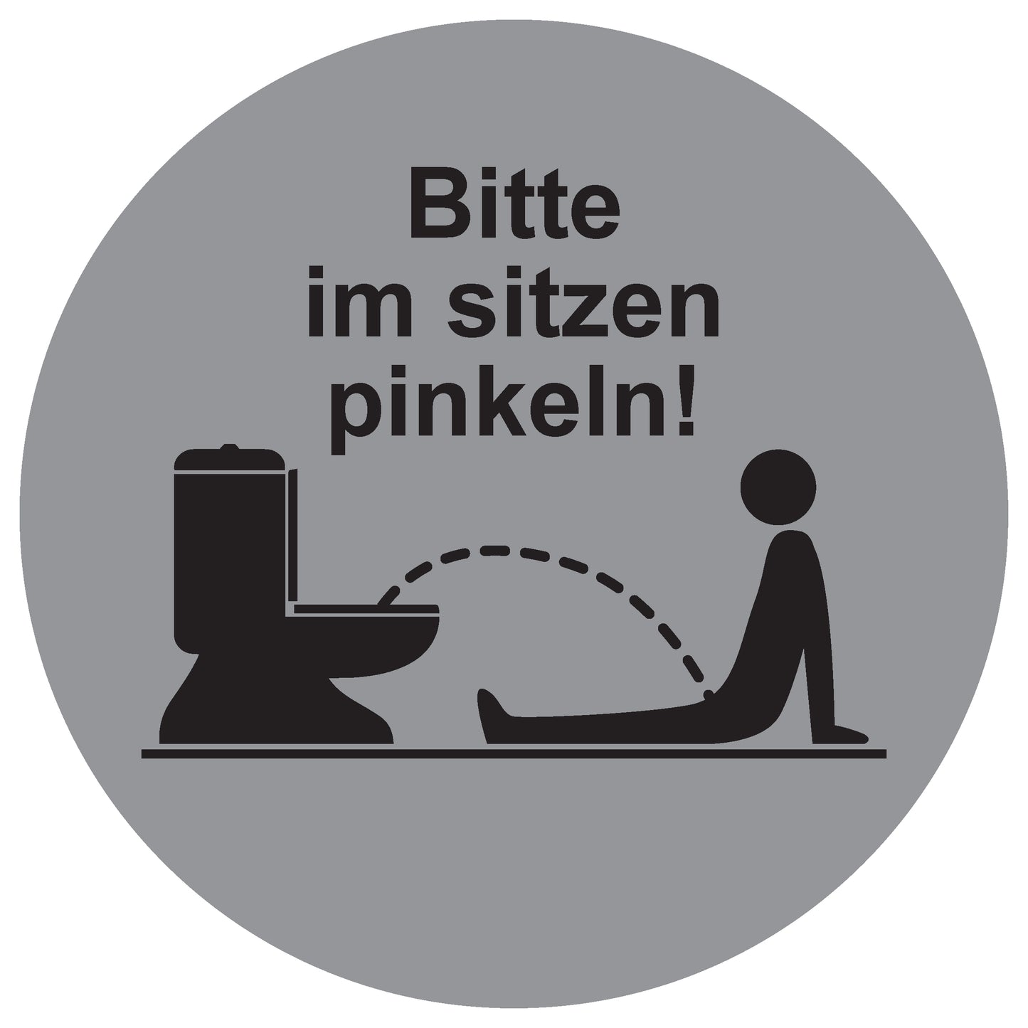Toiletten Aufkleber "Bitte im Sitzen pinkeln!" LO-TOILET-10000-10-SIMA