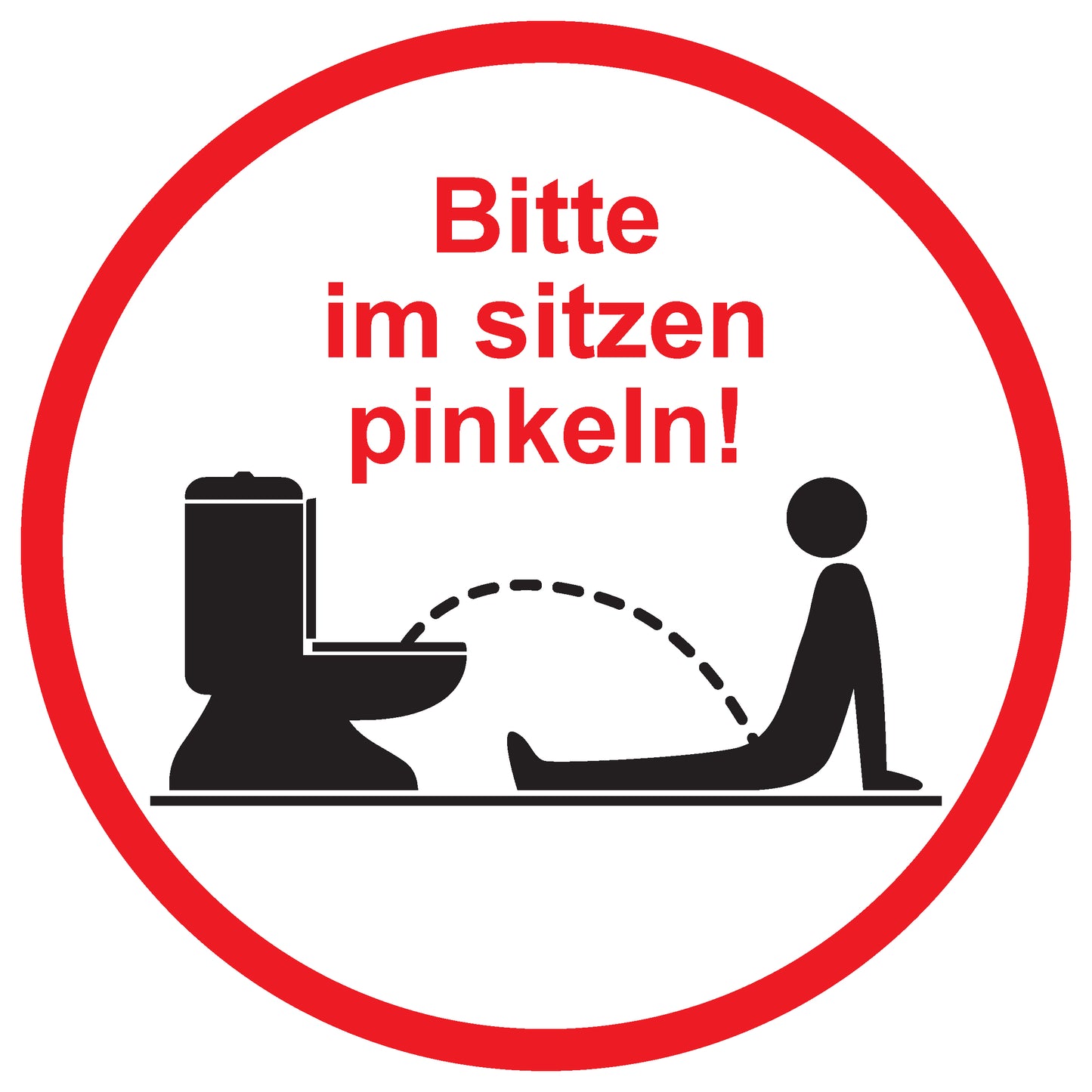 Toiletten Aufkleber "Bitte im sitzen pinkeln!" LO-TOILET-10000-10