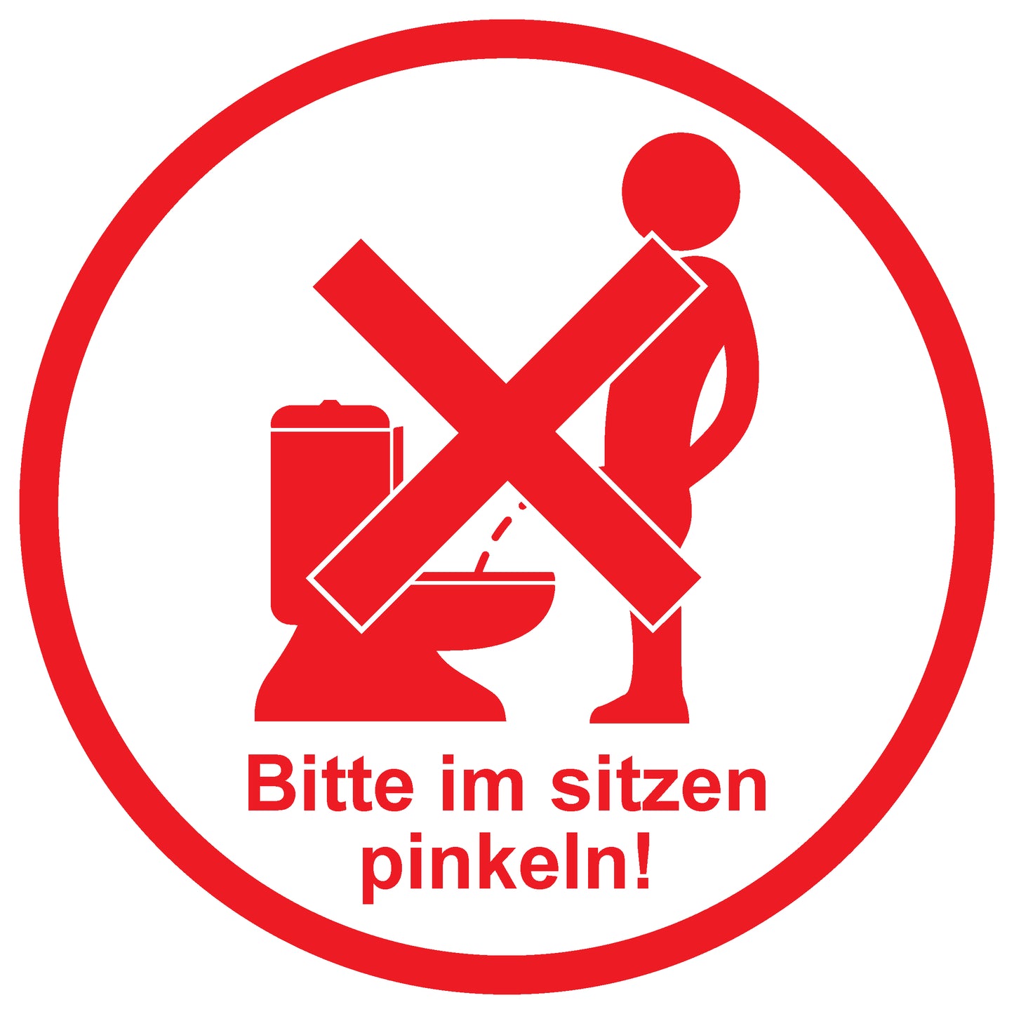 Toiletten Aufkleber "Bitte im Sitzen pinkeln!" LO-TOILET-10100-10-14
