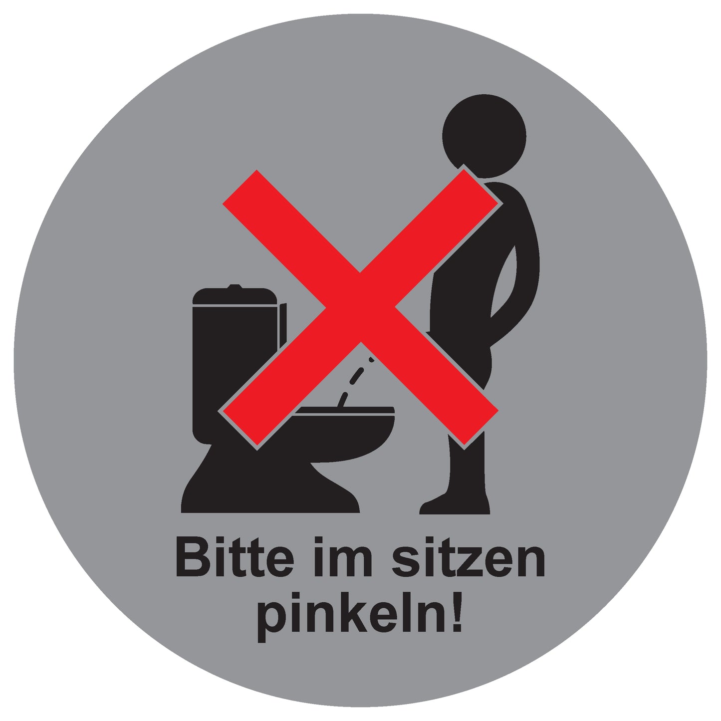 Toiletten Aufkleber "Bitte im Sitzen pinkeln!" LO-TOILET-10100-10-SIMA