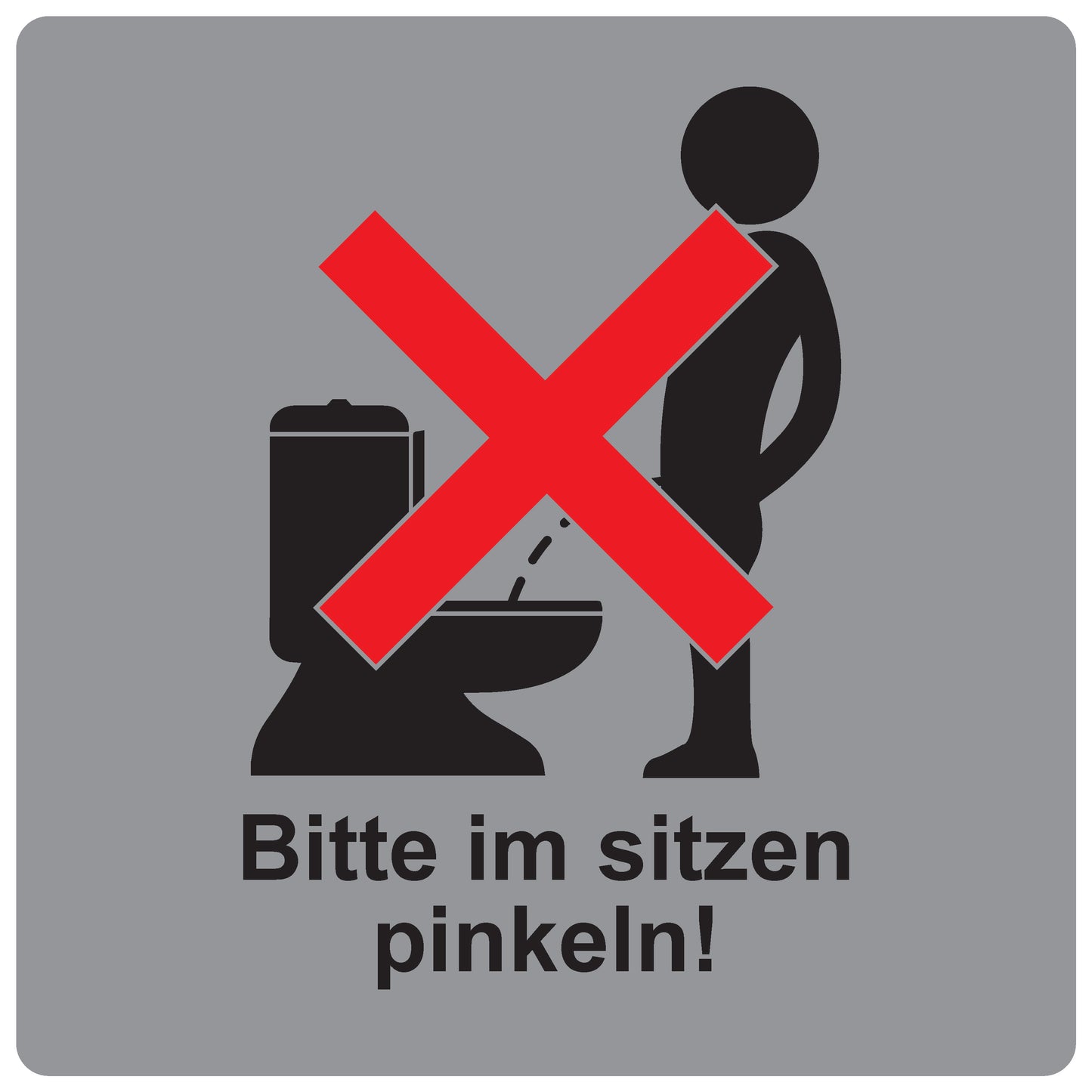 Toiletten Aufkleber "Bitte im Sitzen pinkeln!" LO-TOILET-10100-13-SIMA