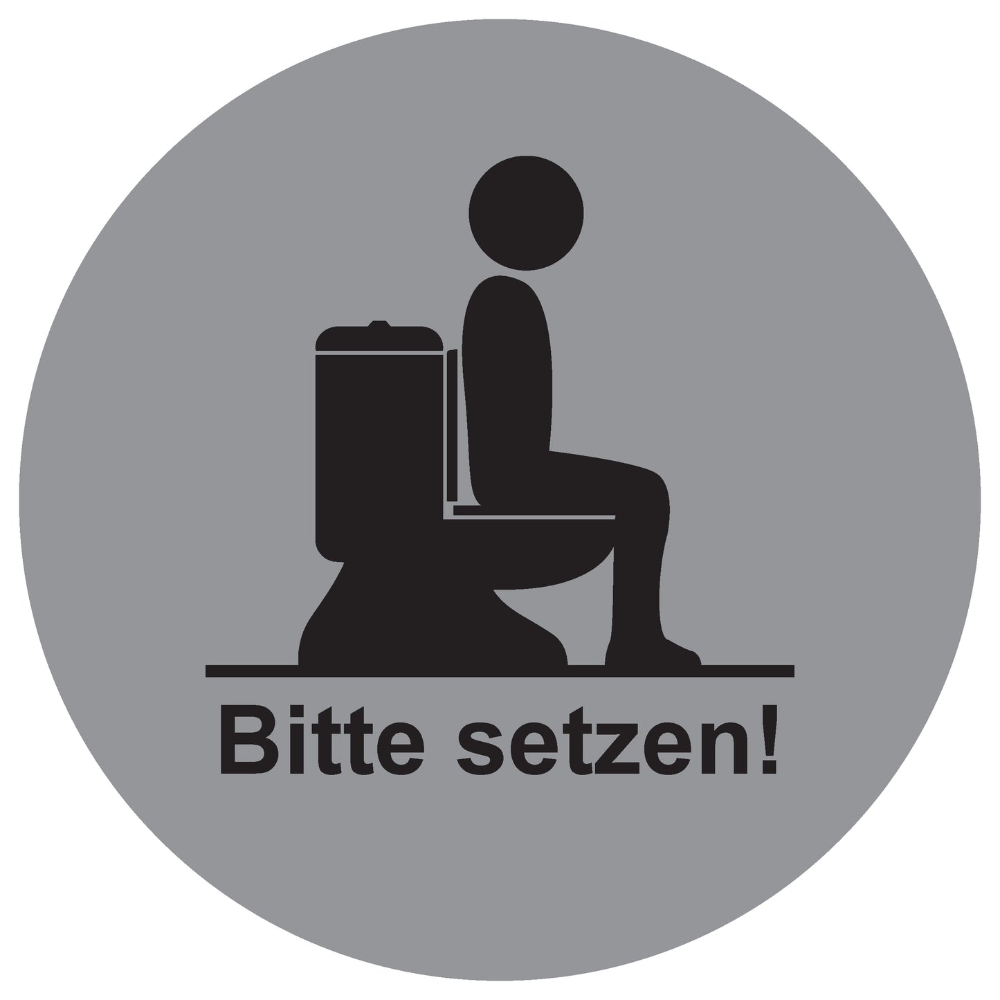 Toiletten Aufkleber "Bitte im Sitzen pinkeln!" LO-TOILET-10300-10-SIMA