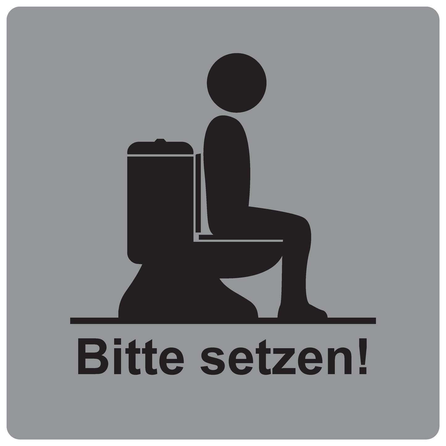 Toiletten Aufkleber "Bitte im Sitzen pinkeln!" LO-TOILET-10300-13-SIMA
