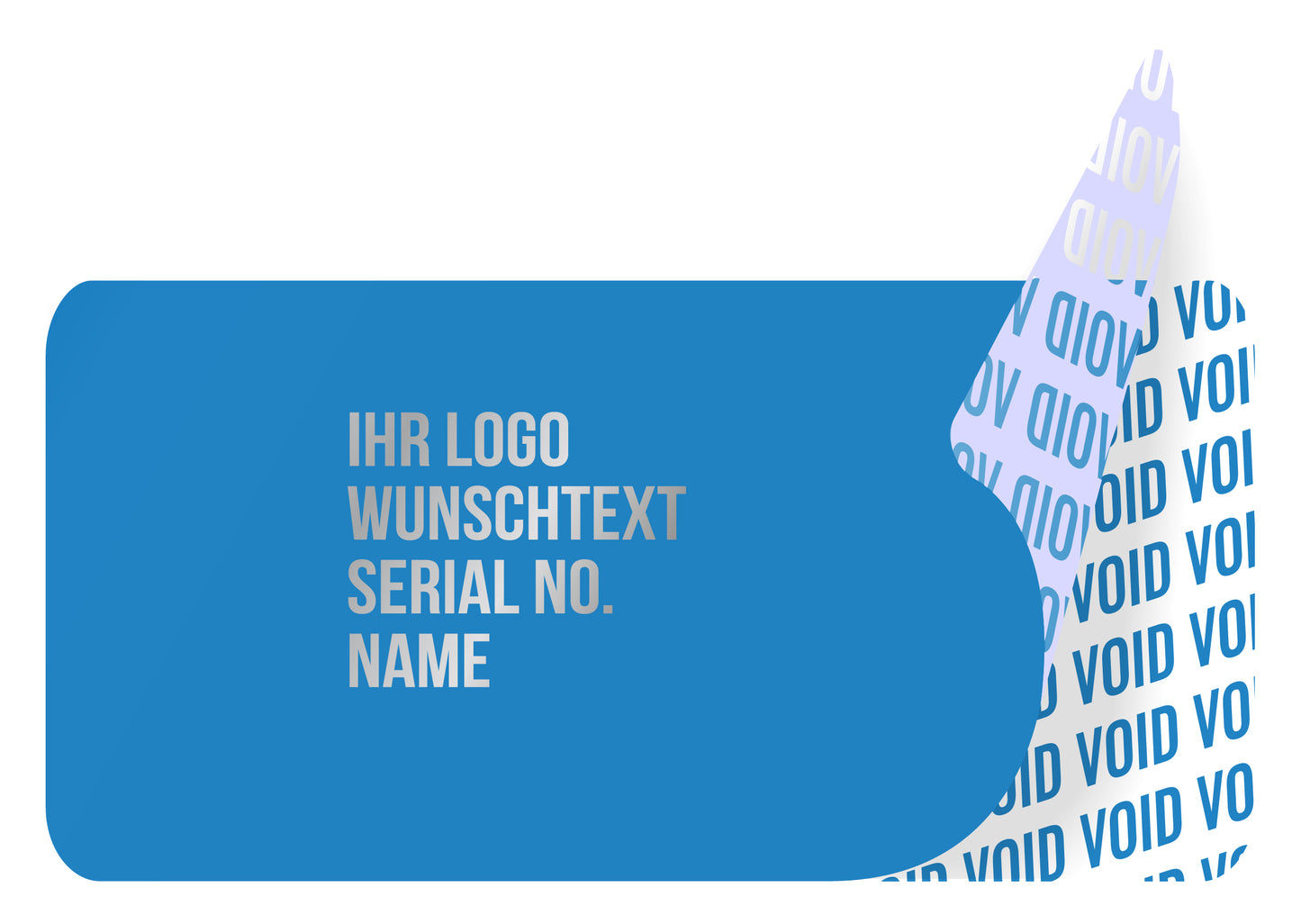 100 Void-Aufkleber, Garantiesiegel, Sicherheitsetikett 20x10mm bedruckt mit Ihrem Wunschtext von EtikettenStar GmbH