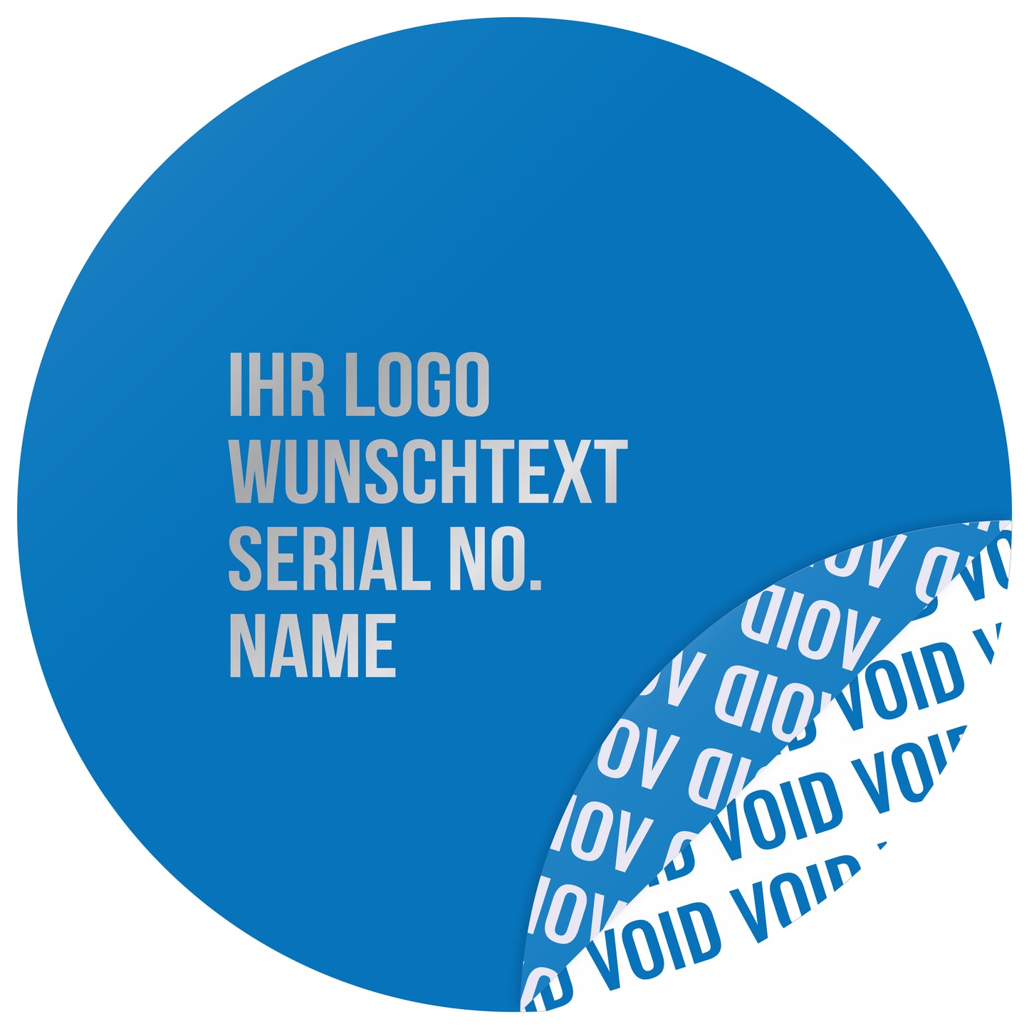 100 Void-Aufkleber, Garantiesiegel, Sicherheitsetikett 30mm rund bedruckt mit Ihrem Wunschtext von EtikettenStar GmbH