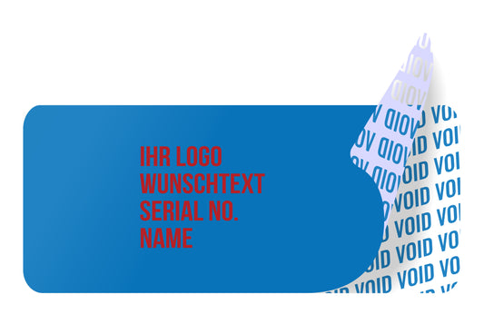 100 Void-Aufkleber, Garantiesiegel, Sicherheitsetikett 35x15mm bedruckt mit Ihrem Wunschtext von EtikettenStar GmbH