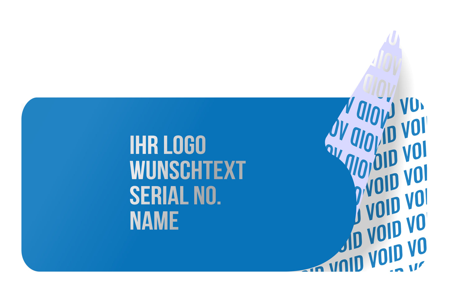 100 Void-Aufkleber, Garantiesiegel, Sicherheitsetikett 35x15mm bedruckt mit Ihrem Wunschtext von EtikettenStar GmbH