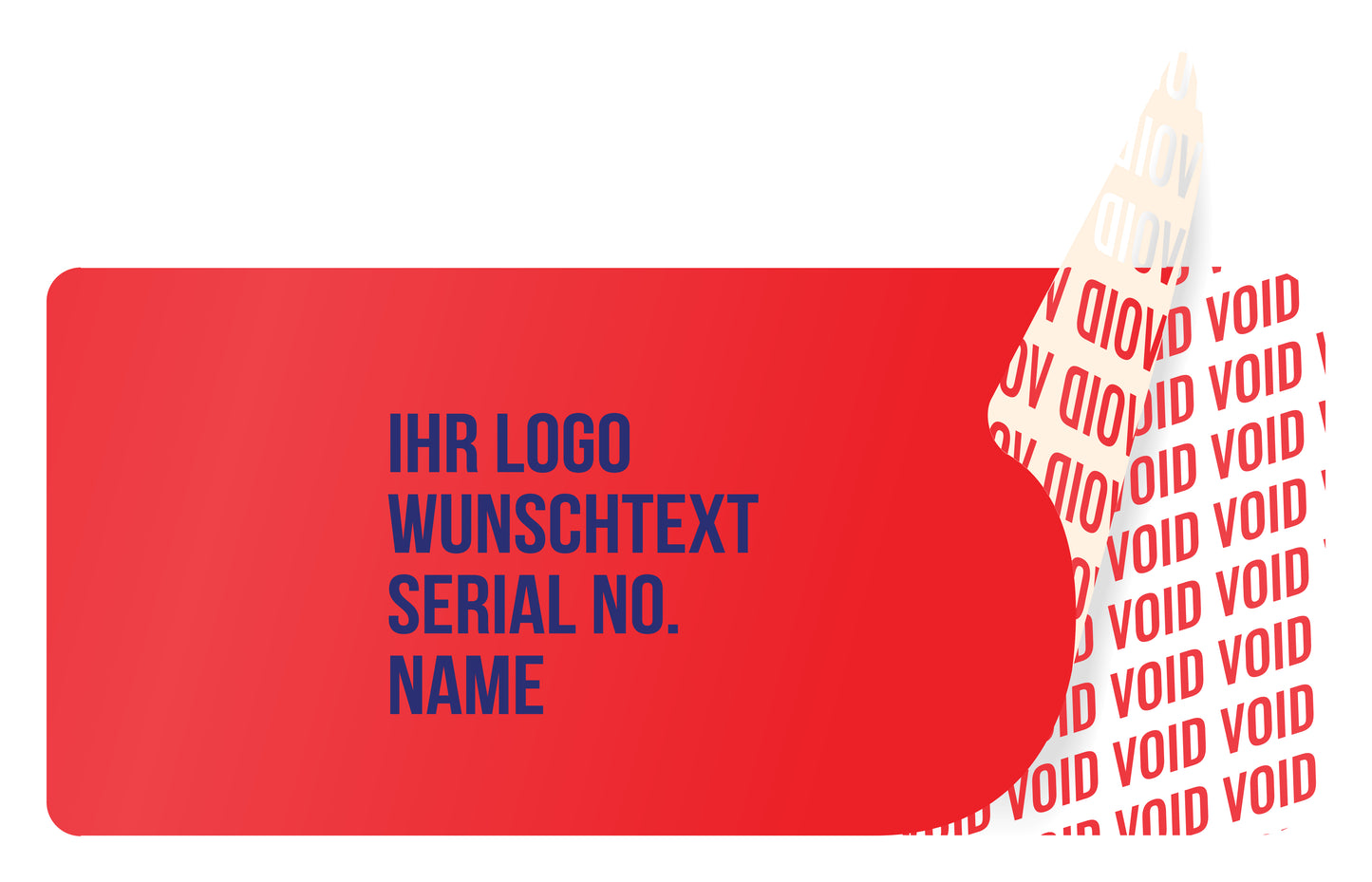 100 Void-Aufkleber, Garantiesiegel, Sicherheitsetikett 45x20mm bedruckt mit Ihrem Wunschtext von EtikettenStar GmbH