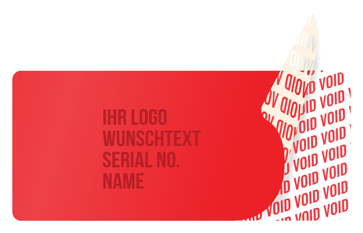 100 Void-Aufkleber, Garantiesiegel, Sicherheitsetikett 45x20mm bedruckt mit Ihrem Wunschtext von EtikettenStar GmbH