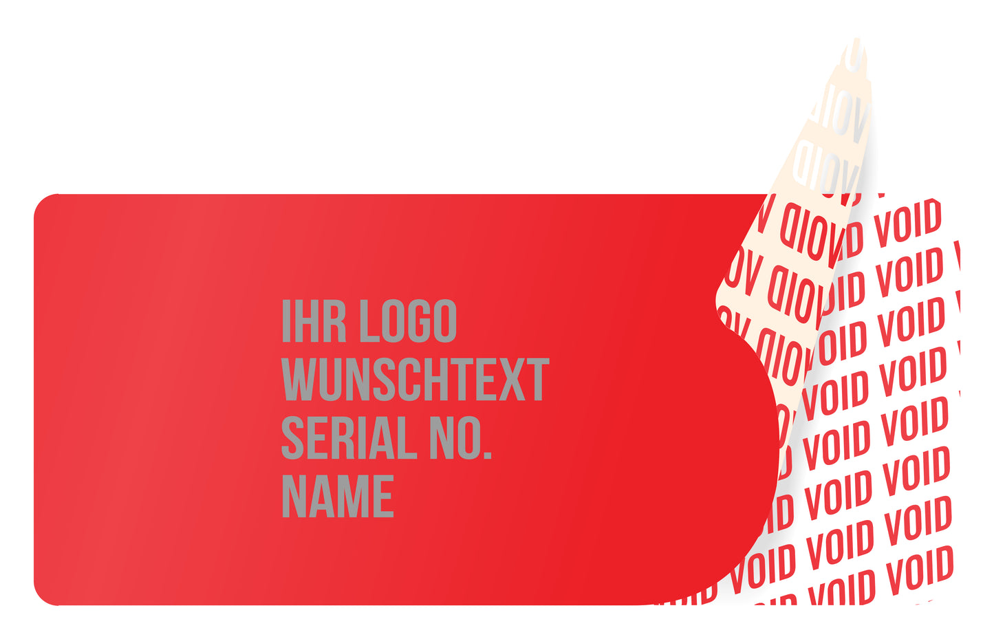 100 Void-Aufkleber, Garantiesiegel, Sicherheitsetikett 45x20mm bedruckt mit Ihrem Wunschtext von EtikettenStar GmbH