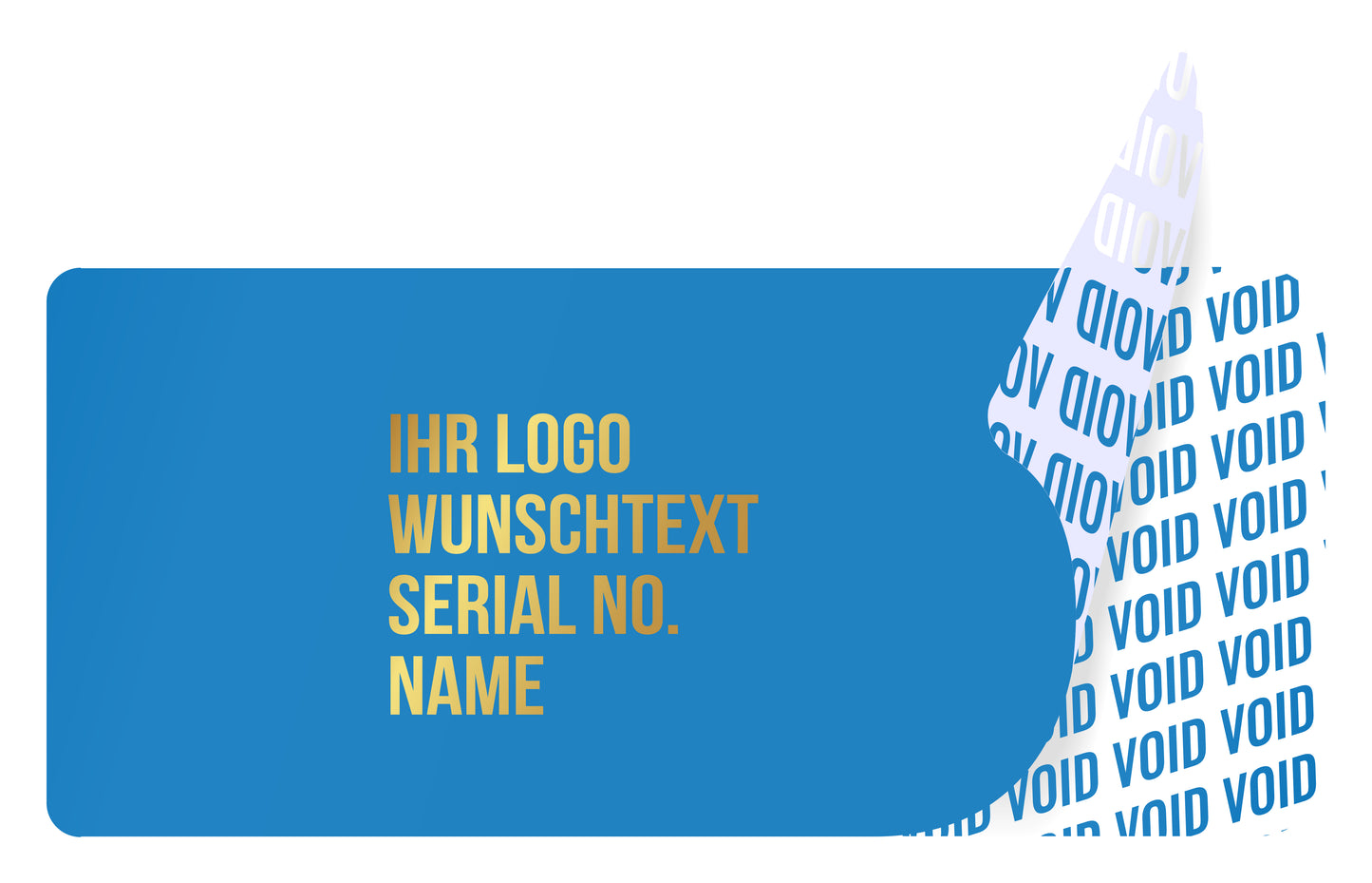 100 Void-Aufkleber, Garantiesiegel, Sicherheitsetikett 45x20mm bedruckt mit Ihrem Wunschtext von EtikettenStar GmbH