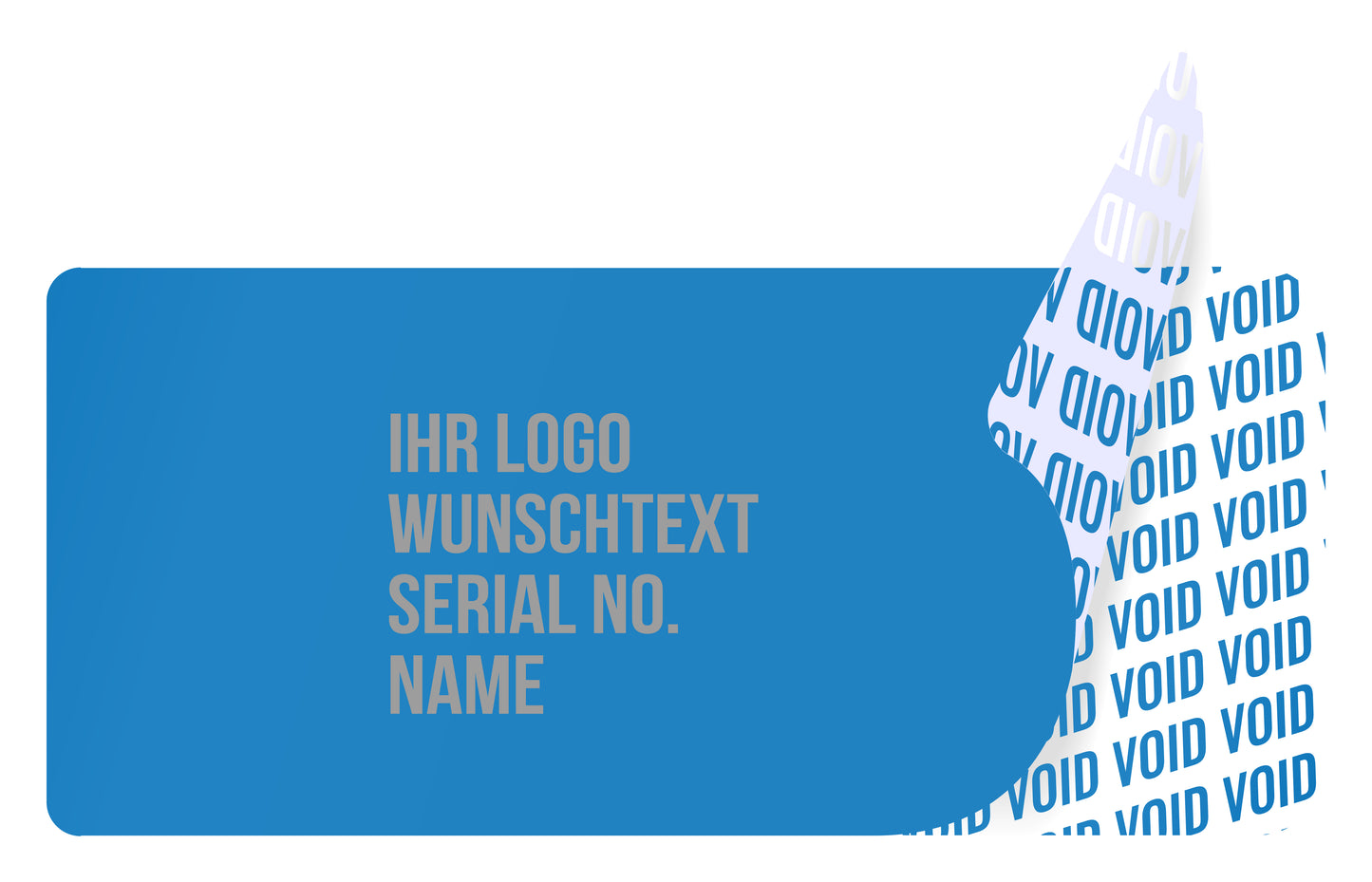 100 Void-Aufkleber, Garantiesiegel, Sicherheitsetikett 45x20mm bedruckt mit Ihrem Wunschtext von EtikettenStar GmbH