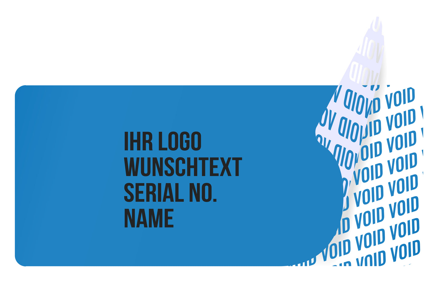 100 Void-Aufkleber, Garantiesiegel, Sicherheitsetikett 45x20mm bedruckt mit Ihrem Wunschtext von EtikettenStar GmbH